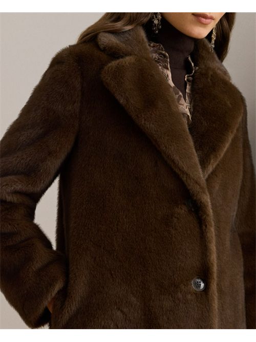 CAPPOTTO IN PELLICCIA ECOLOGICA LAUREN RALPH LAUREN | 297957521001CIRCUIT BROWN